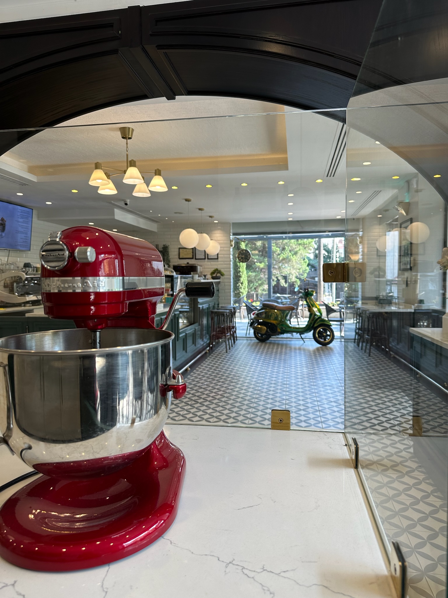 Deja Brew Abdoun kitchen — salads and sandwiches board